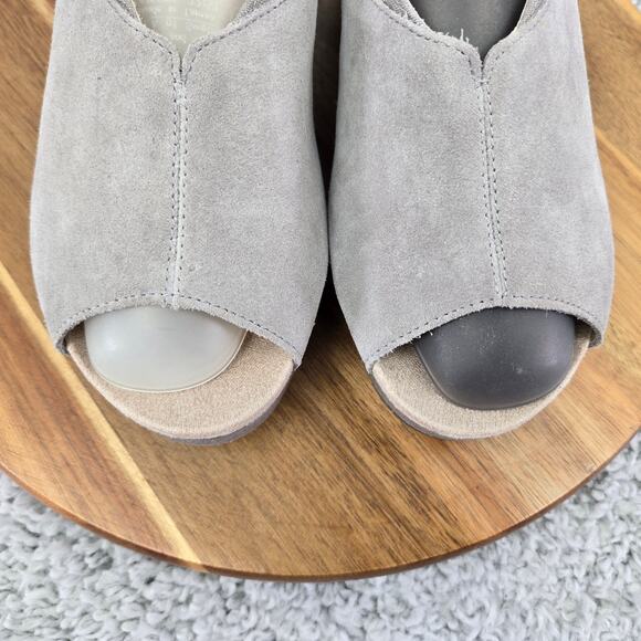 Vionic Trixie Toffee Light Grey Suede Platform Slingback Wedge Sandal Womens 9 - Picture 8 of 15